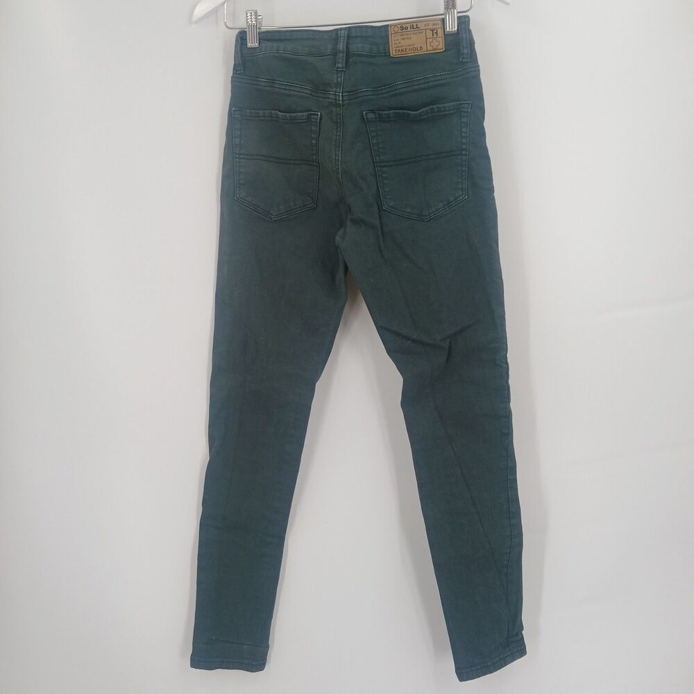 So iLL Womens Size 27 Dark Gray Climbing Denim Pants Stretch Jeans - Picture 3 of 3
